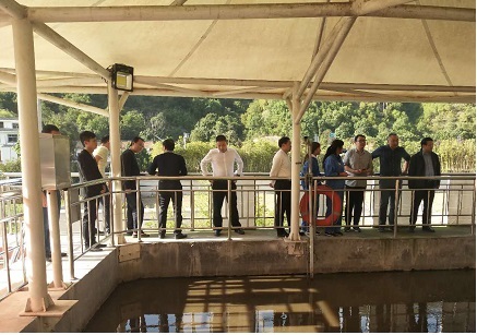 省住建厅副厅长刘浩视察水情形公司竹林关污水处理厂