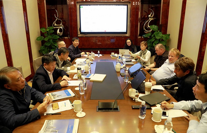 熊良虎赴京考察德国迪芬巴赫公司、、、ESATPOINT GLOBAL公司生态环保板材装备工艺